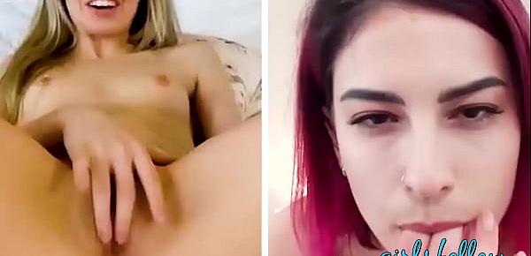  Kristen Scott and lesbian girlfriend masturbate into camera